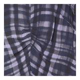 Midi Dress Navy Painted Check Fit And Flare