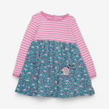 Pink Stripe Hedgehog Jersey Dress