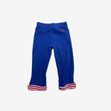 Blue Jersey Trouser with Red Stripe Lining