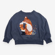 Sweatshirt blue fox sequins
