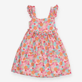 Sundress pinks orange elastic back