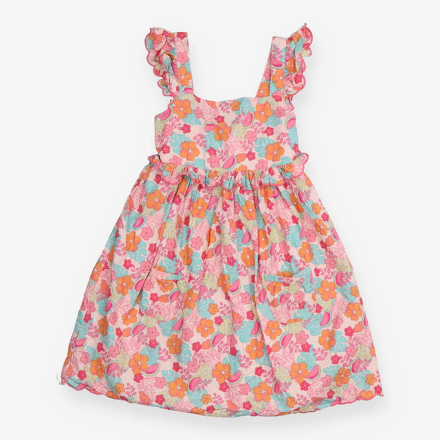 Sundress pinks orange elastic back