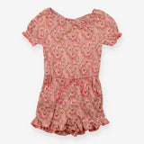 Playsuit brown pink neon edging