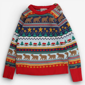 Sweater Knit Christmas Star Bear