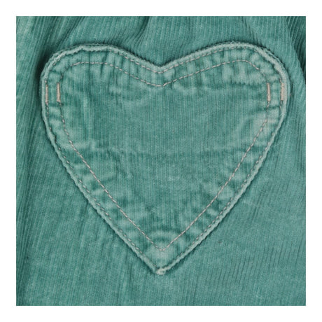 Cord flare trousers green heart knees