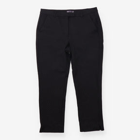 Polka Dot Slim Fit Trousers Black