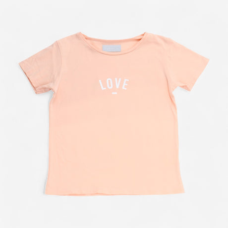 Tee short sleeve peach love slogan