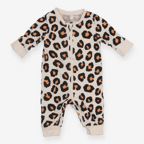 Sleepsuit footless leopard print
