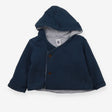Jacket cross over blue stripe lining