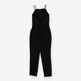 Reiss Rosalie Black Strappy Cross Back Wide Leg Ta