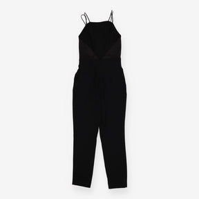 Reiss Rosalie Black Strappy Cross Back Wide Leg Ta