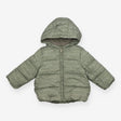 Coat green stripe dino outline