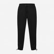 Black Elastic Waist Drawstring Toggle Cuffed Trous