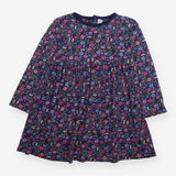 Dress Long Sleeve Navy Mice Floral