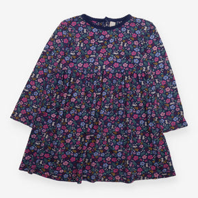 Dress Long Sleeve Navy Mice Floral