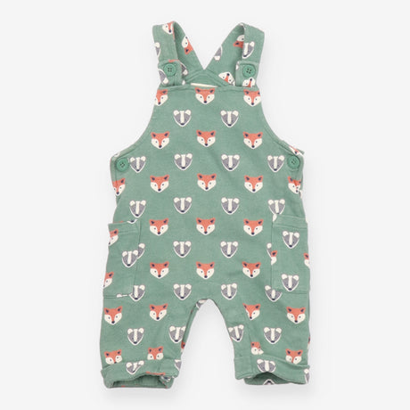 Dungarees jersey green animal heads