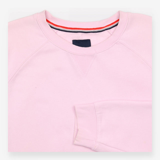 Pink Crew Neck Cotton Blend Sweatshirt