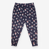 Fleece Pyjamas Navy Set Penguin Print