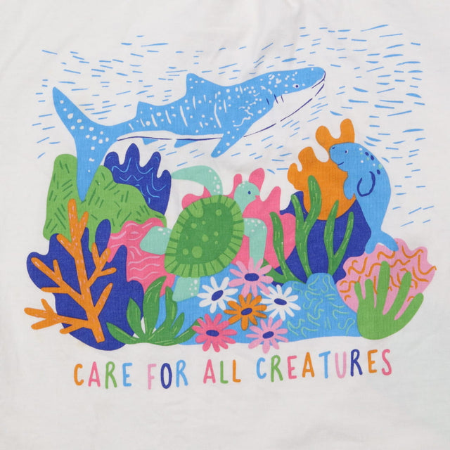 T-Shirt White Care For All The Creatures