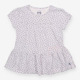 Tee white small spot tunic style SS 