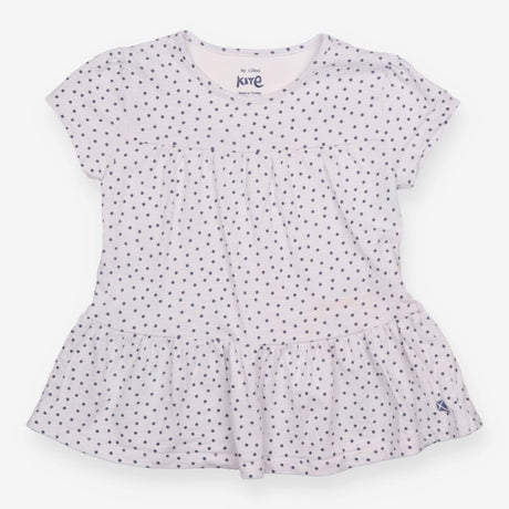 Tee white small spot tunic style SS 