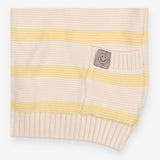 Sweater knit cream yellow pockets
