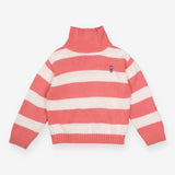 Sweater knit roll neck orange stripe