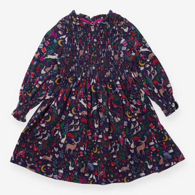 Dress long sleeve navy Twelve Days of Christmas