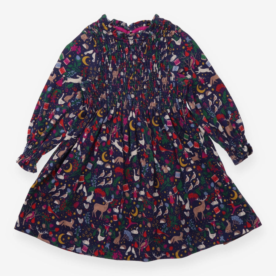 Dress long sleeve navy Twelve Days of Christmas