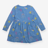 Dress LS jersey blue weather