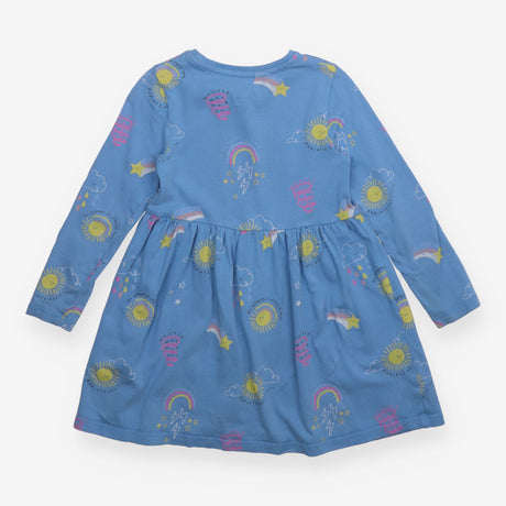Dress LS jersey blue weather
