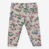 Cream Floral Leggings 