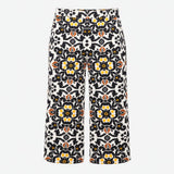 Multicolour Tile Scroll Print Cotton Stretch Ankle