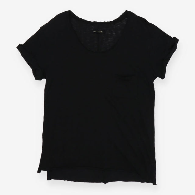 rag & bone Black Slub Cotton T Shirt Size M Design