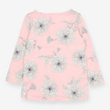 Joules Pink Large Flower Long Sleeve Top – 100% Co