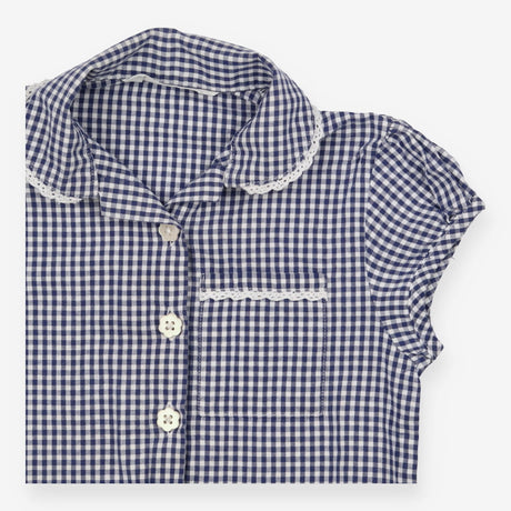 School summer dress 2pc blue check