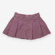 Cord Skirt Lilac with One Silver Button