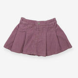 Cord Skirt Lilac with One Silver Button
