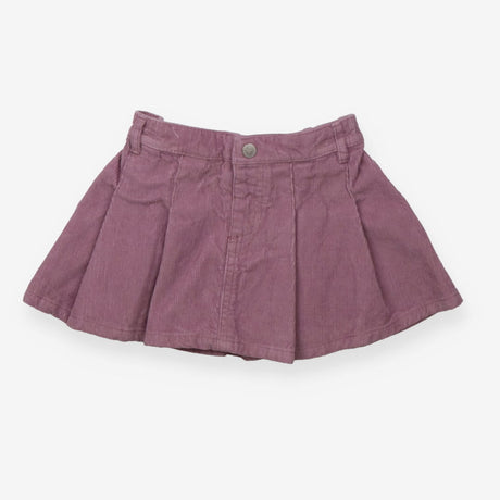 Cord Skirt Lilac with One Silver Button