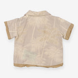 Shirt fawn white palm trees