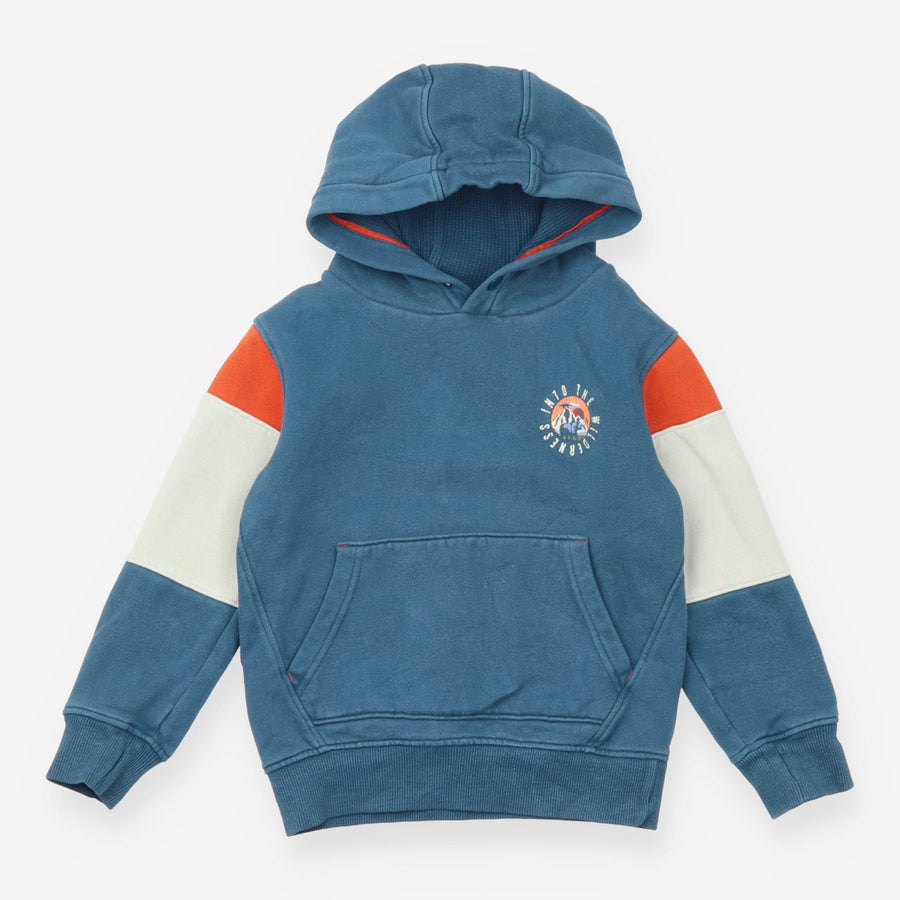 Hoodie Teal Blue ''Into the wilderness''