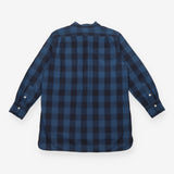 Blue & Navy Check Oversized Tunic Shirt