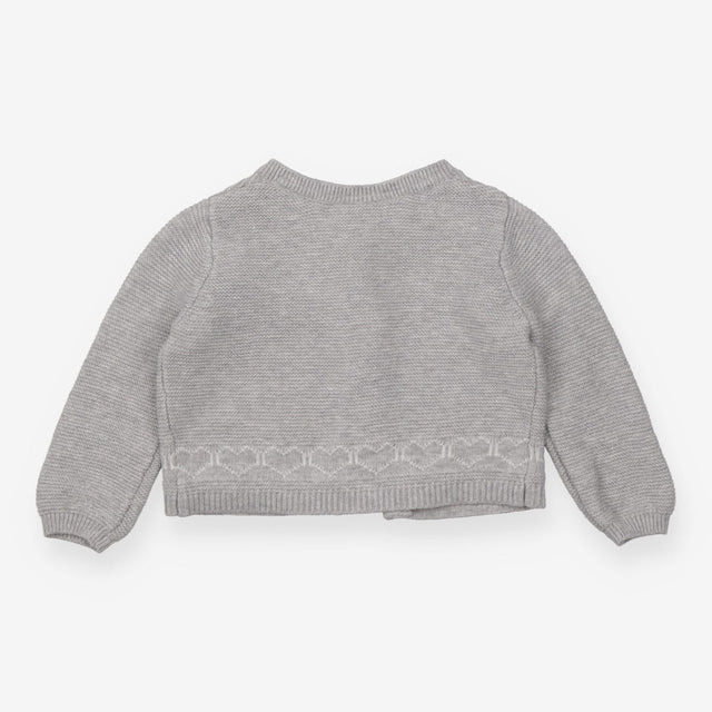 Grey Cardigan with Hearts