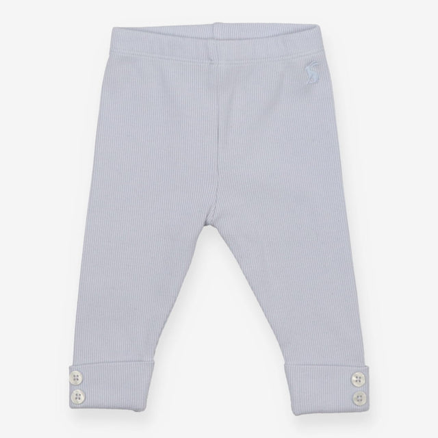 Ribbed Leggings - Pale Blue with Cuff