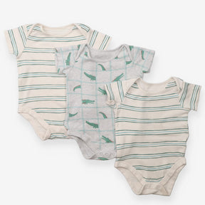 Bodysuits SS 3 pc crocs stripes