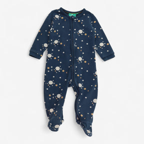 Over The Moon Zip Organic Babygrow