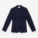 Navy Wool Blend Skirt Suit Blazer Pencil Skirt