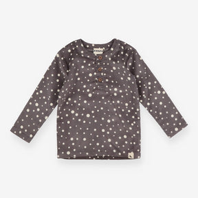 T-shirt grey cord scatter dots