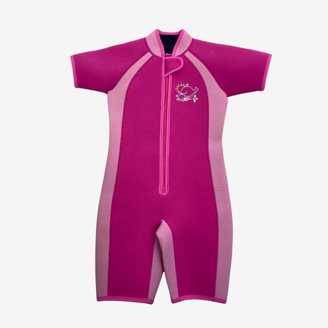 Two Tone Pink Wetsuit with Whales