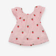 Tunic pink gingham strawberries